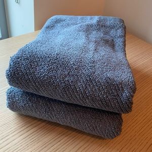 Coyuchi French blue guest towels NWOT set of 2